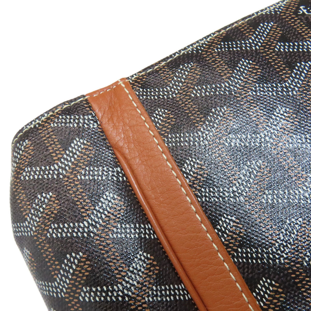 Goyard Tote Bag Pvc Brown Herringbone Voltaire 2 Way