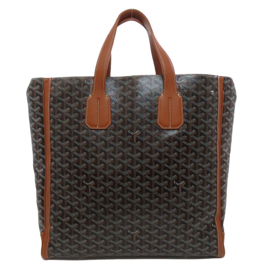 Goyard Tote Bag Pvc Brown Herringbone Voltaire 2 Way