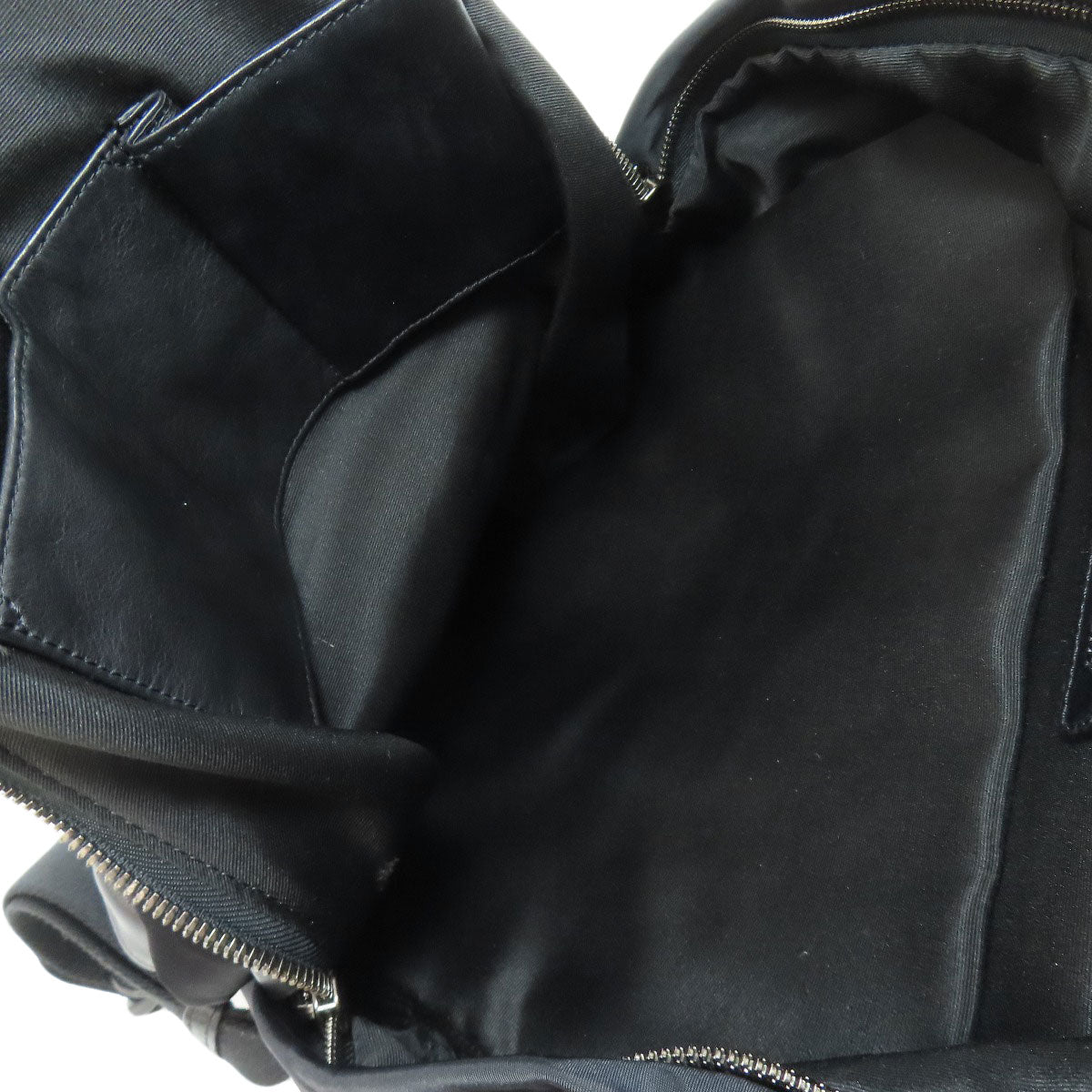 Givenchy Backpack Nylon, Leather Black Logo Women Used Authentic