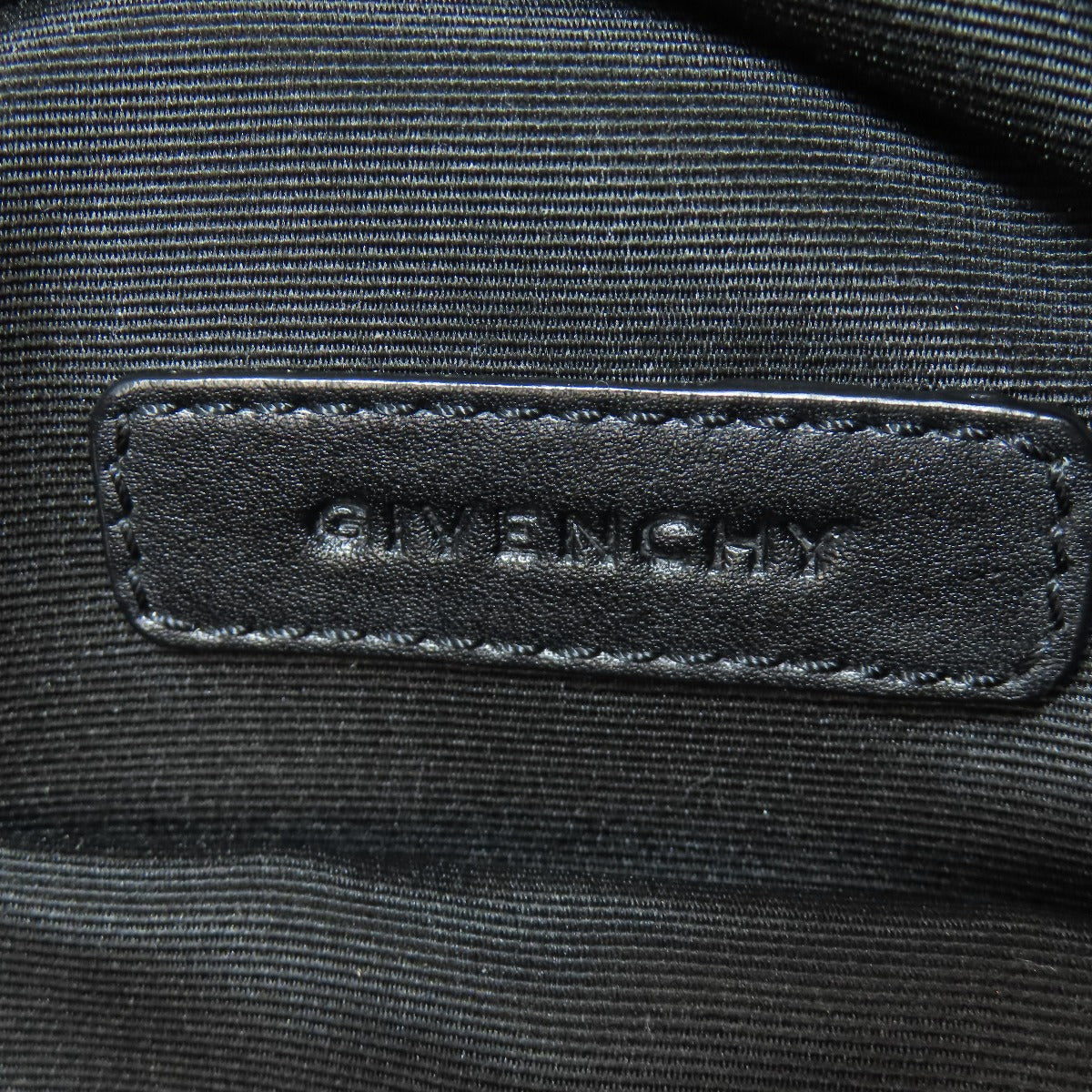 Givenchy Backpack Nylon, Leather Black Logo Women Used Authentic