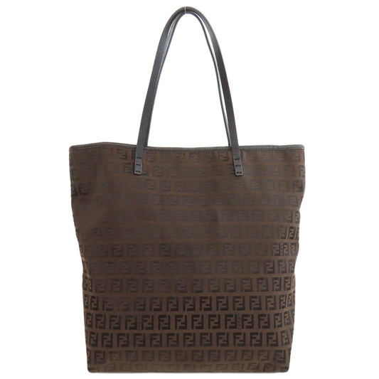 Fendi Tote Bag Canvas Brown Zucca Pattern