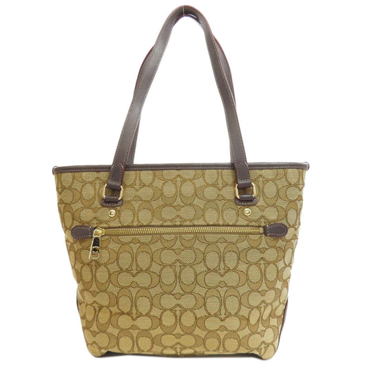 Coach Tote Bag F58282 Canvas Brown Signature