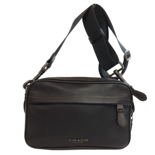 Coach Shoulder Bag F39946 Leather Black Long Shoulder