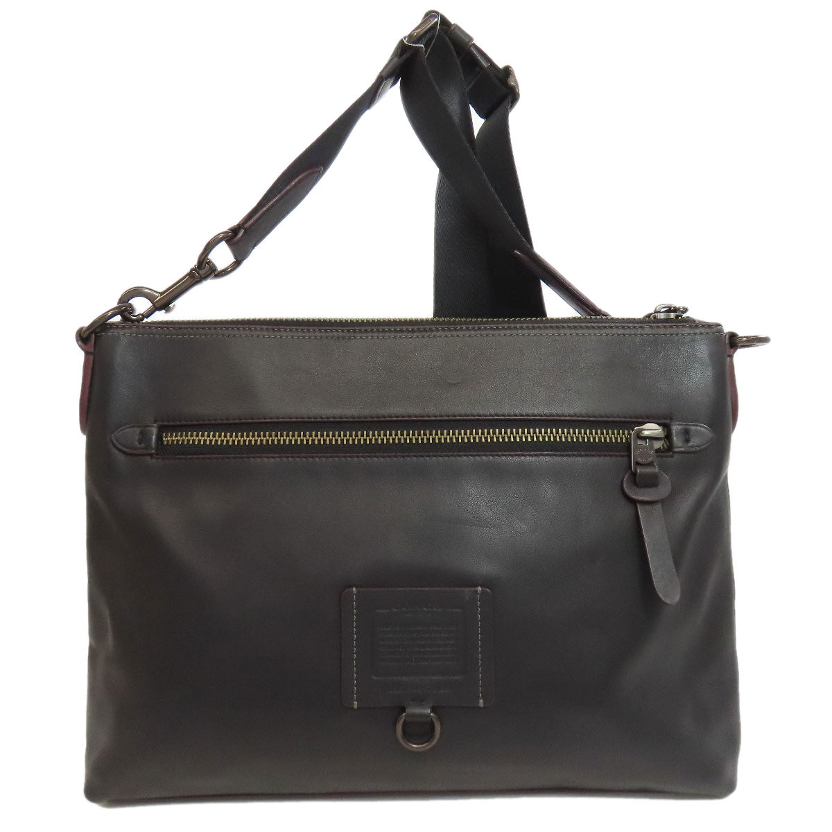 Coach Shoulder Bag 76189 Leather Black Long Shoulder