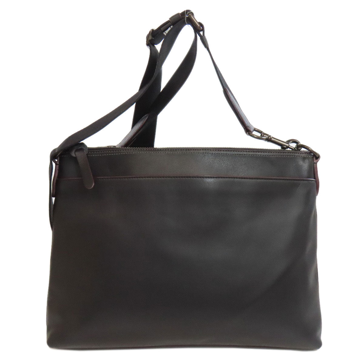 Coach Shoulder Bag 76189 Leather Black Long Shoulder