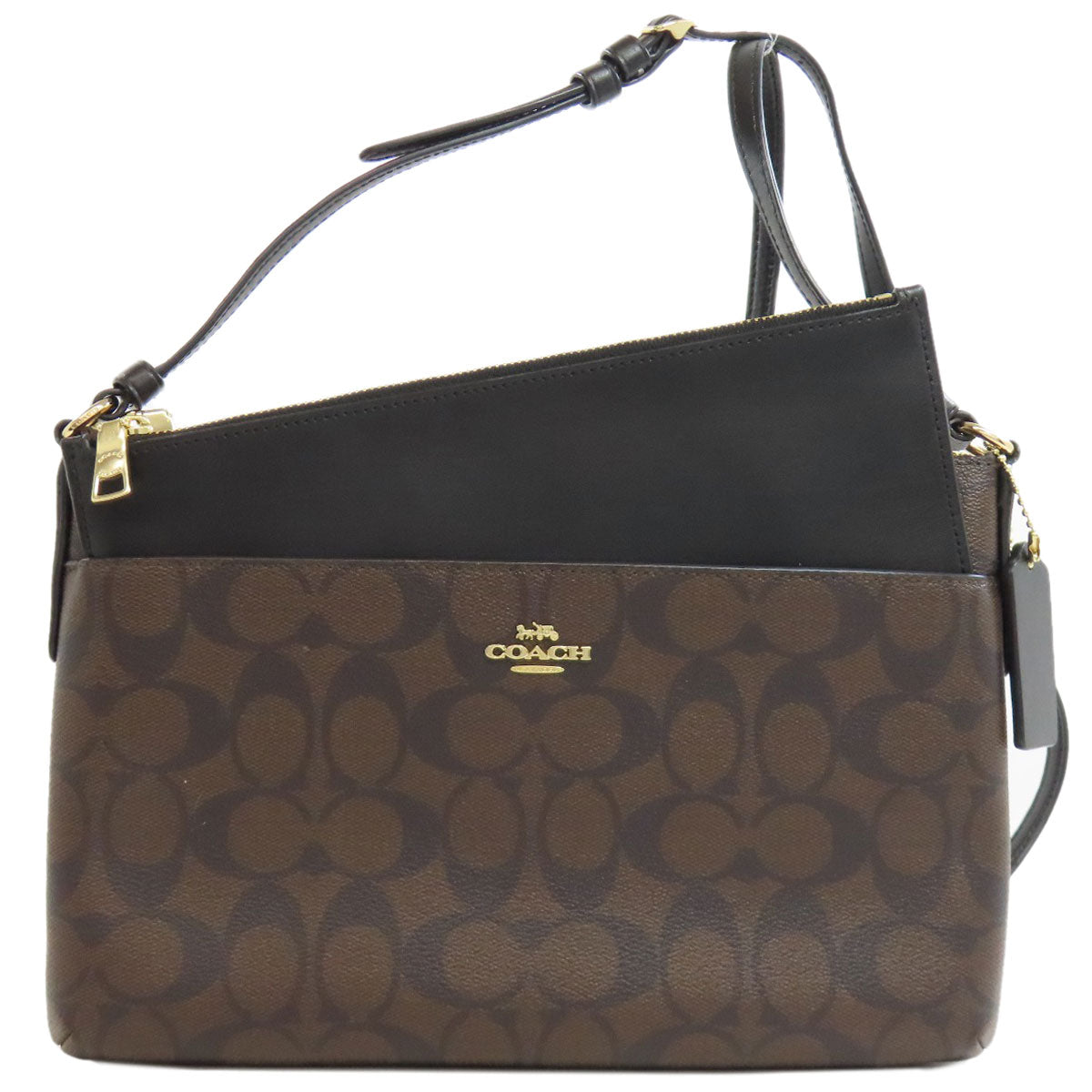 Coach Shoulder Bag F58316 Pvc Brown Long Shoulder Signature