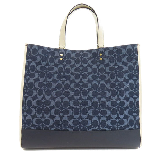 Coach Handbag C2827 Canvas Blue Dempsey Signature 2 Way