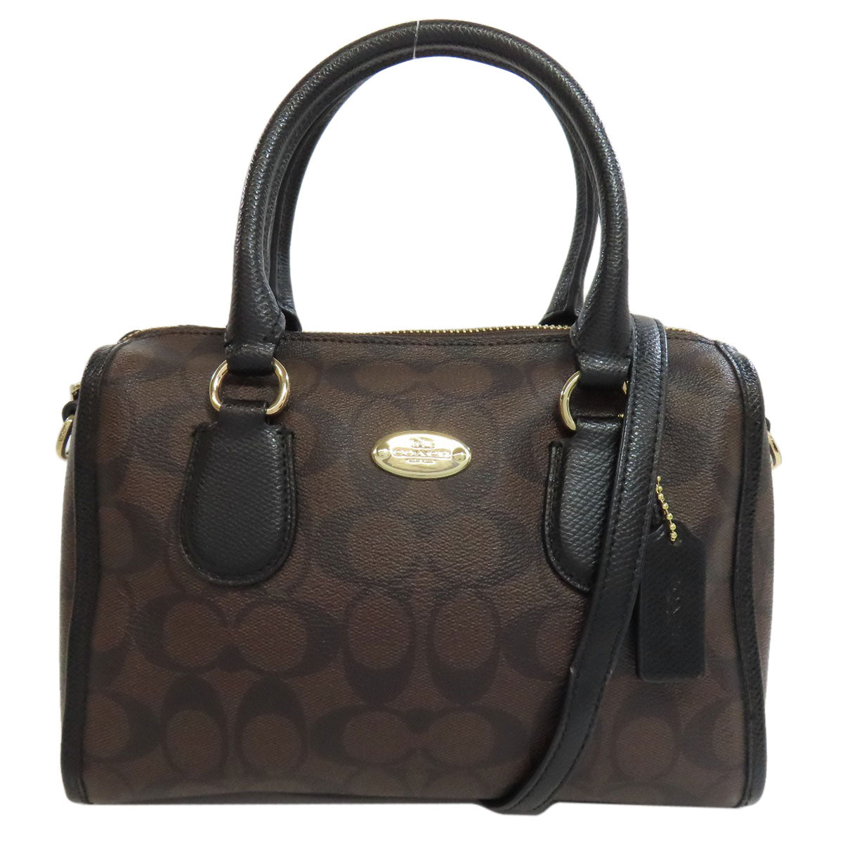 Coach Handbag F34084 Pvc Brown Signature 2 Way