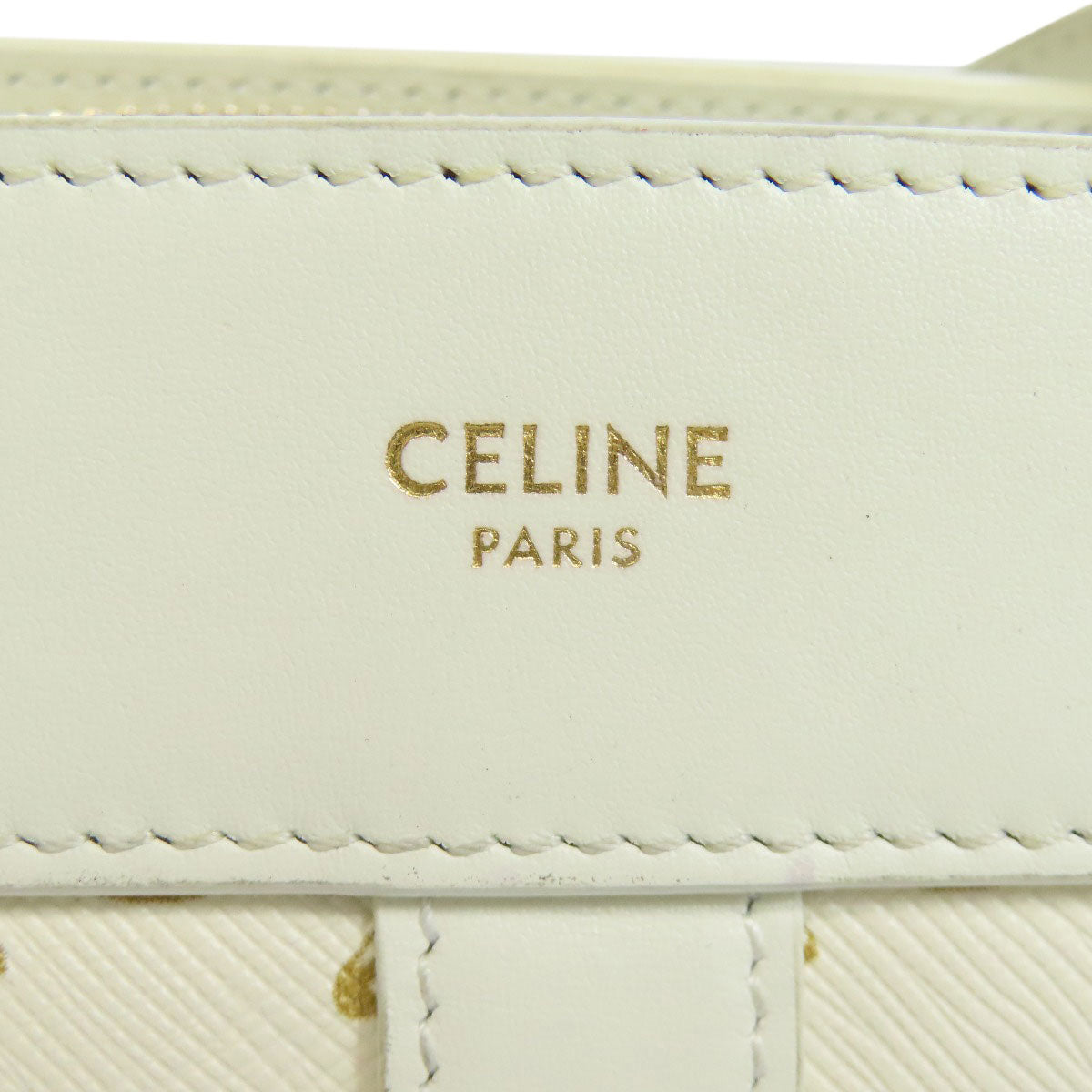 Celine Shoulder Bag Pvc White Triomphe