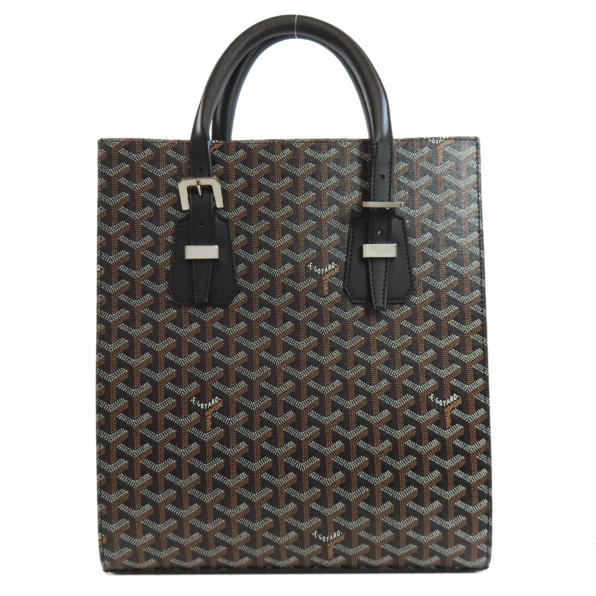 Goyard Tote Bag Coated Canvas Black Comor Pm