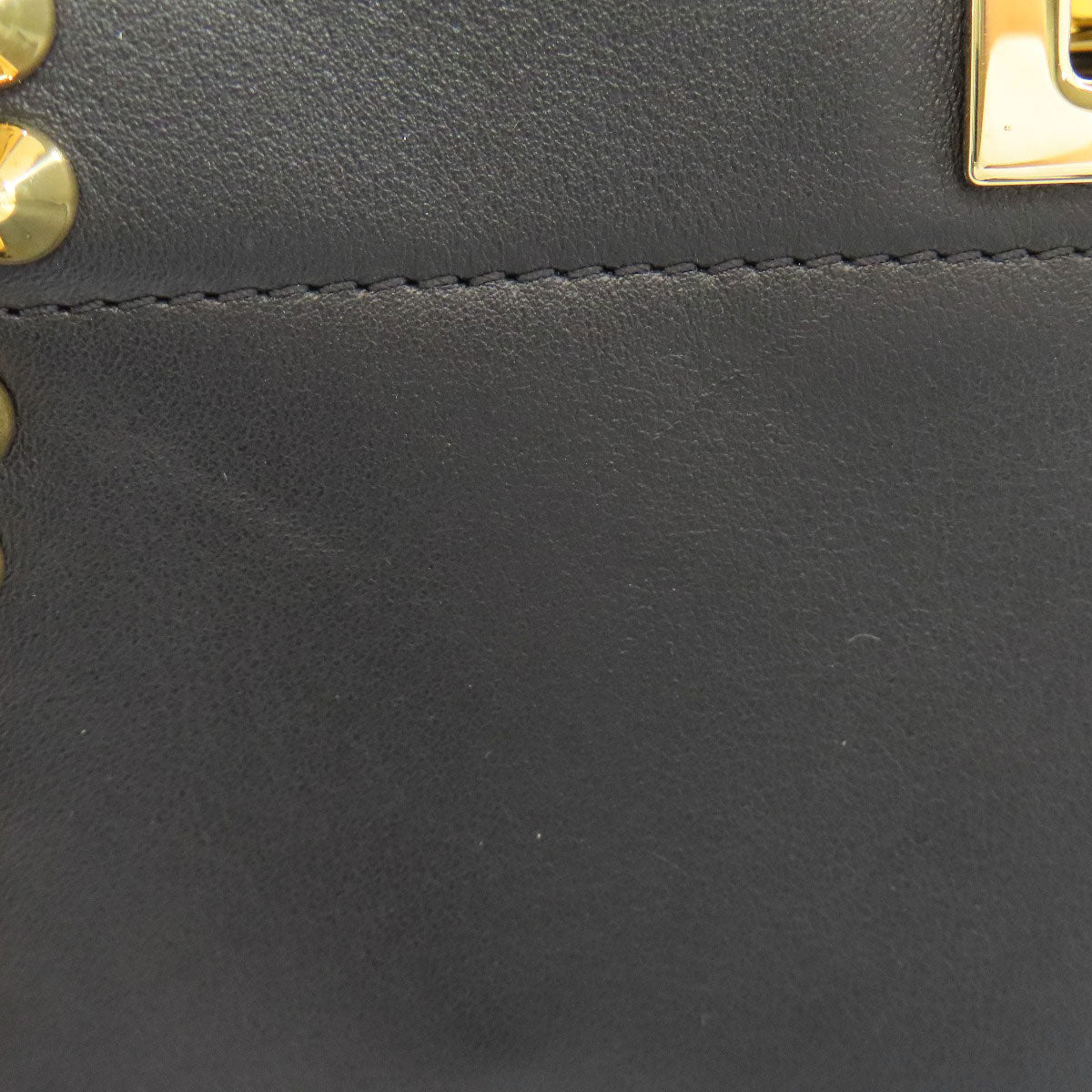 Fendi Handbag Calfskin Black Mini Peekaboo Studs 2 Way