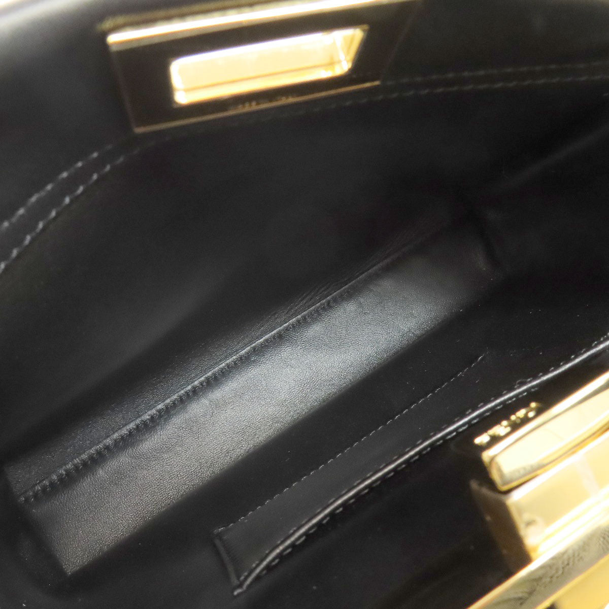 Fendi Handbag Calfskin Black Mini Peekaboo Studs 2 Way