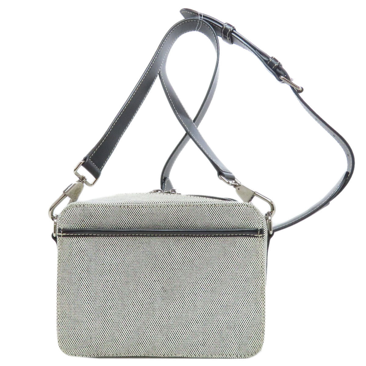 Burberry Shoulder Bag Canvas Gray Logo