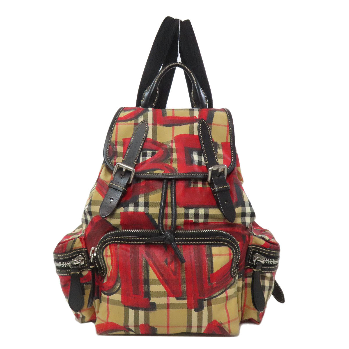 Burberry Backpack Nylon Brown Graffiti