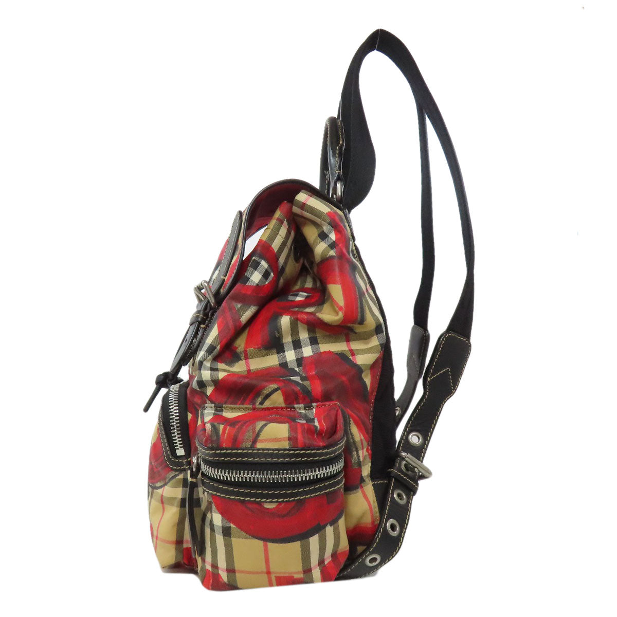 Burberry Backpack Nylon Brown Graffiti