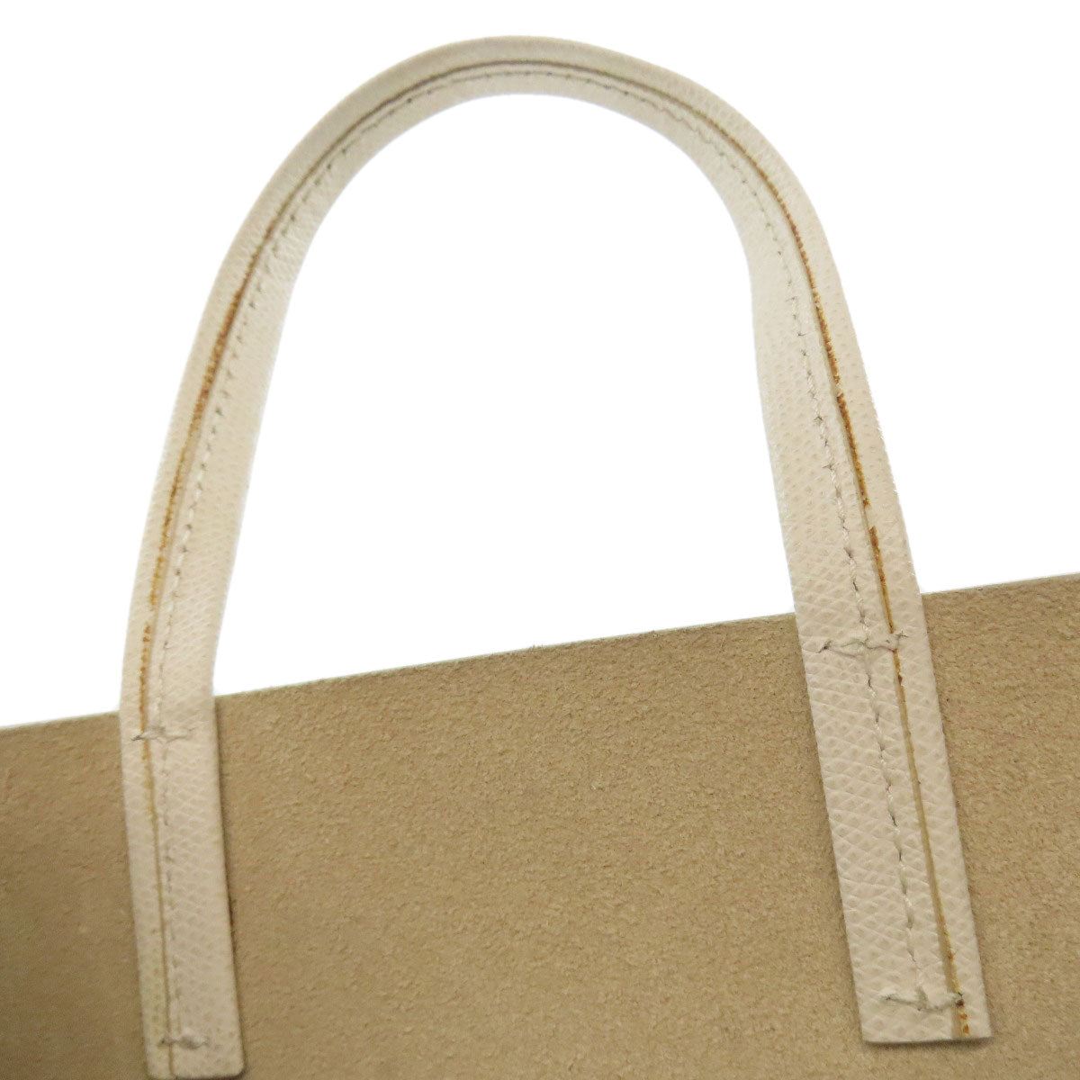 Celine Handbag Leather White Vertical Cabas 2 Way