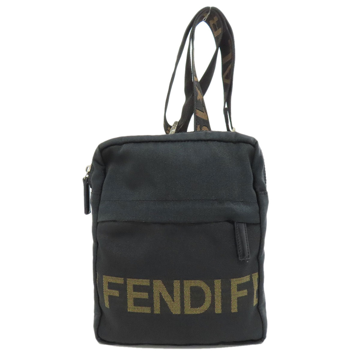 Fendi Shoulder Bag Nylon Black Logo