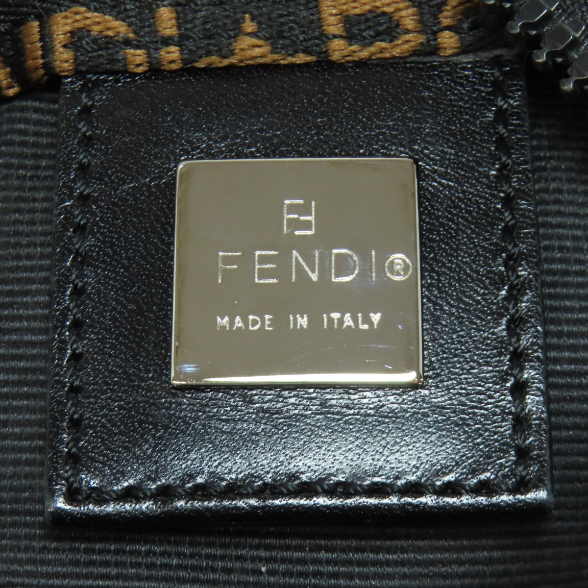 Fendi Shoulder Bag Nylon Black Logo