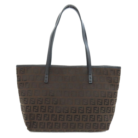 Fendi Handbag Canvas Brown Zucca Pattern