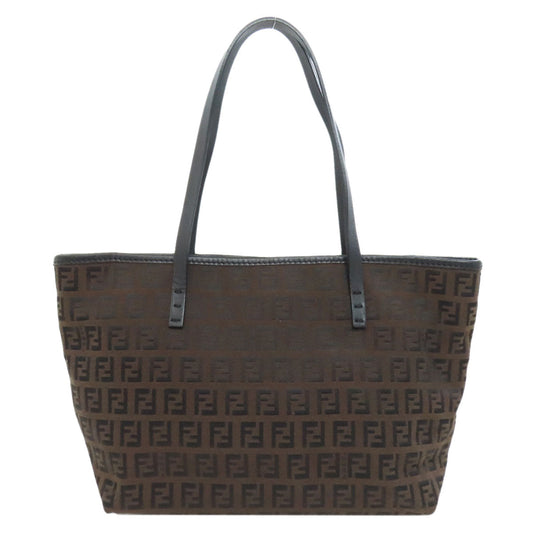 Fendi Handbag Canvas Brown Zucca Pattern