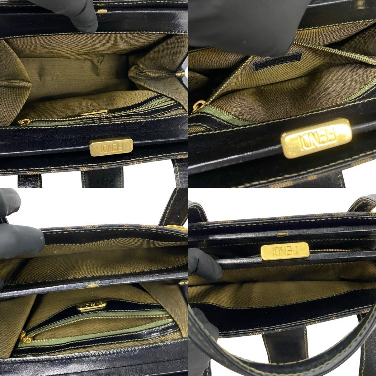 Fendi Handbag Leather Black