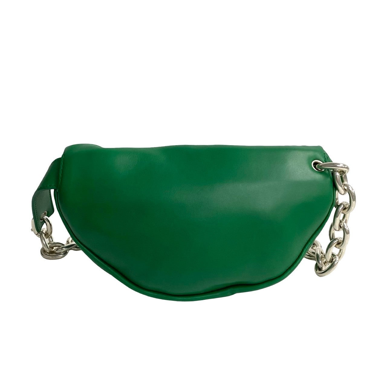 Bottegaveneta Shoulder Bag Leather Green The Chain Pouch Women Used Authentic