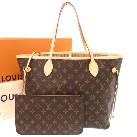 Louis Vuitton Tote Bag M40995 Monogram Canvas Brown Monogram New Neverfull Mm Women Used Authentic