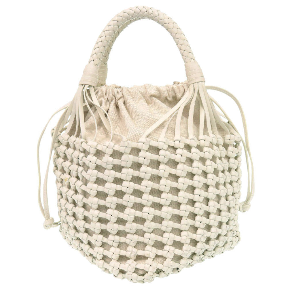 Bottegaveneta Handbag 709612 Leather, Canvas White Cavallino Women Used Authentic