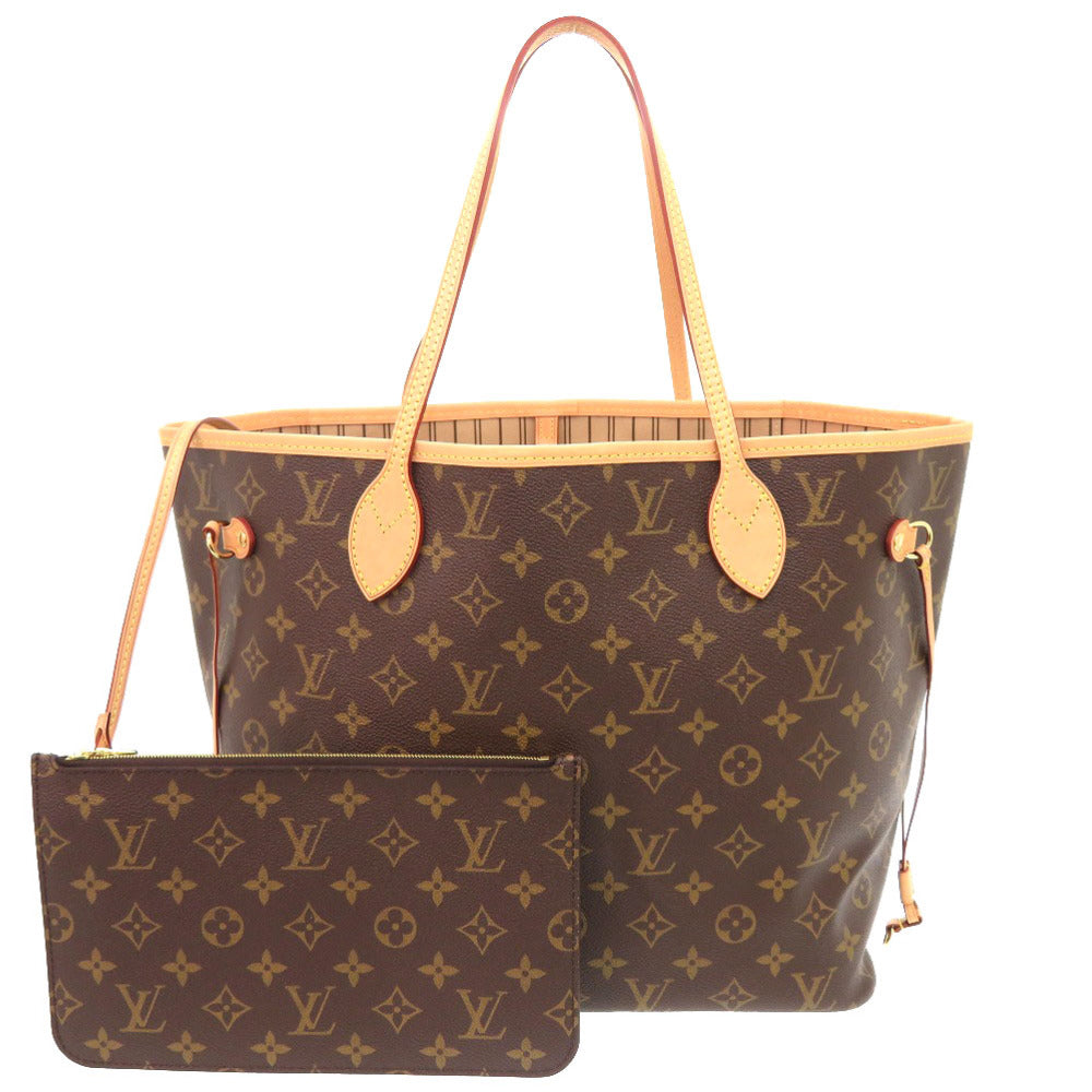 Louis Vuitton Tote Bag M40995 Monogram Canvas Brown Monogram New Neverfull Mm Women Used Authentic