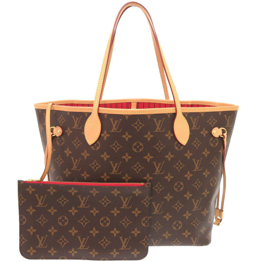 Louis Vuitton Tote Bag M41177 Monogram Canvas Brown Monogram New Neverfull Mm Women Used Authentic