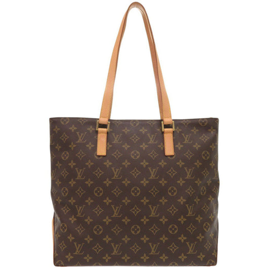 Louis Vuitton Tote Bag M51151 Monogram Canvas Brown Monogram Cabas Mezzo Women Used Authentic