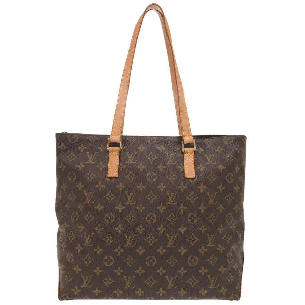 Louis Vuitton Tote Bag M51151 Monogram Canvas Brown Monogram Cabas Mezzo Women Used Authentic