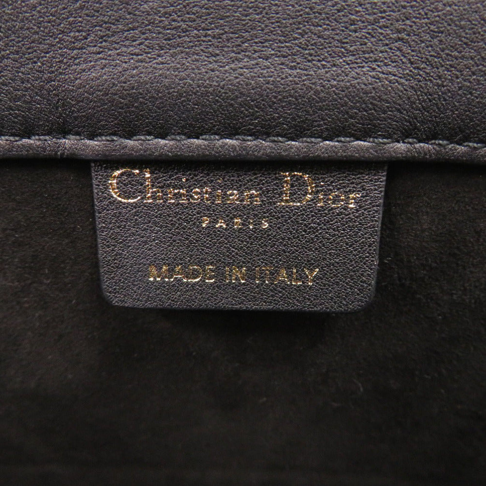 Christian Dior Tote Bag M1296 Zgsb Calfskin Black Book Tote Medium Women Used Authentic