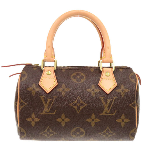 Louis Vuitton Handbag M41534 Monogram Canvas Brown Monogram Mini Speedy Women Used Authentic