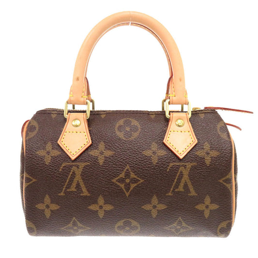 Louis Vuitton Handbag M41534 Monogram Canvas Brown Monogram Mini Speedy Women Used Authentic