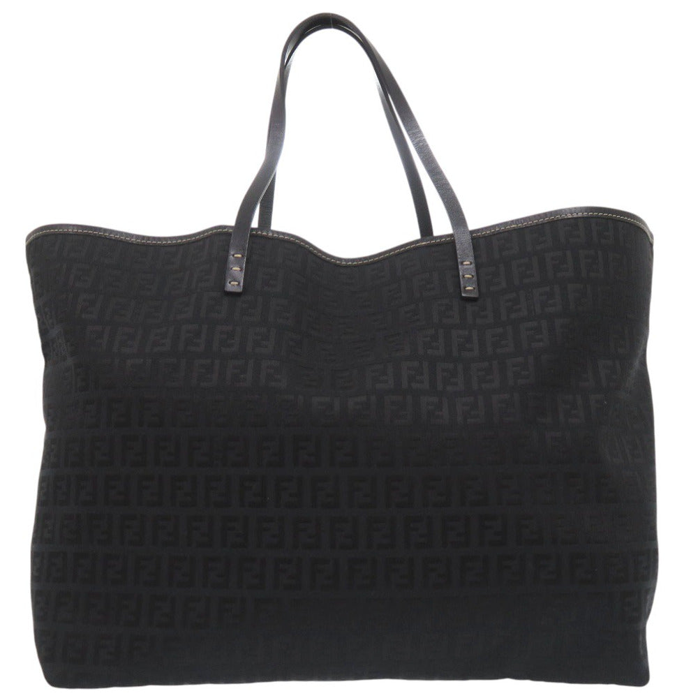 Fendi Tote Bag Canvas Black Zucchino