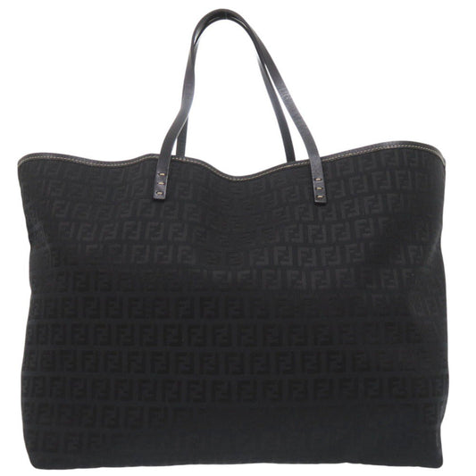 Fendi Tote Bag Canvas Black Zucchino