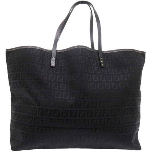 Fendi Tote Bag Canvas Black Zucchino