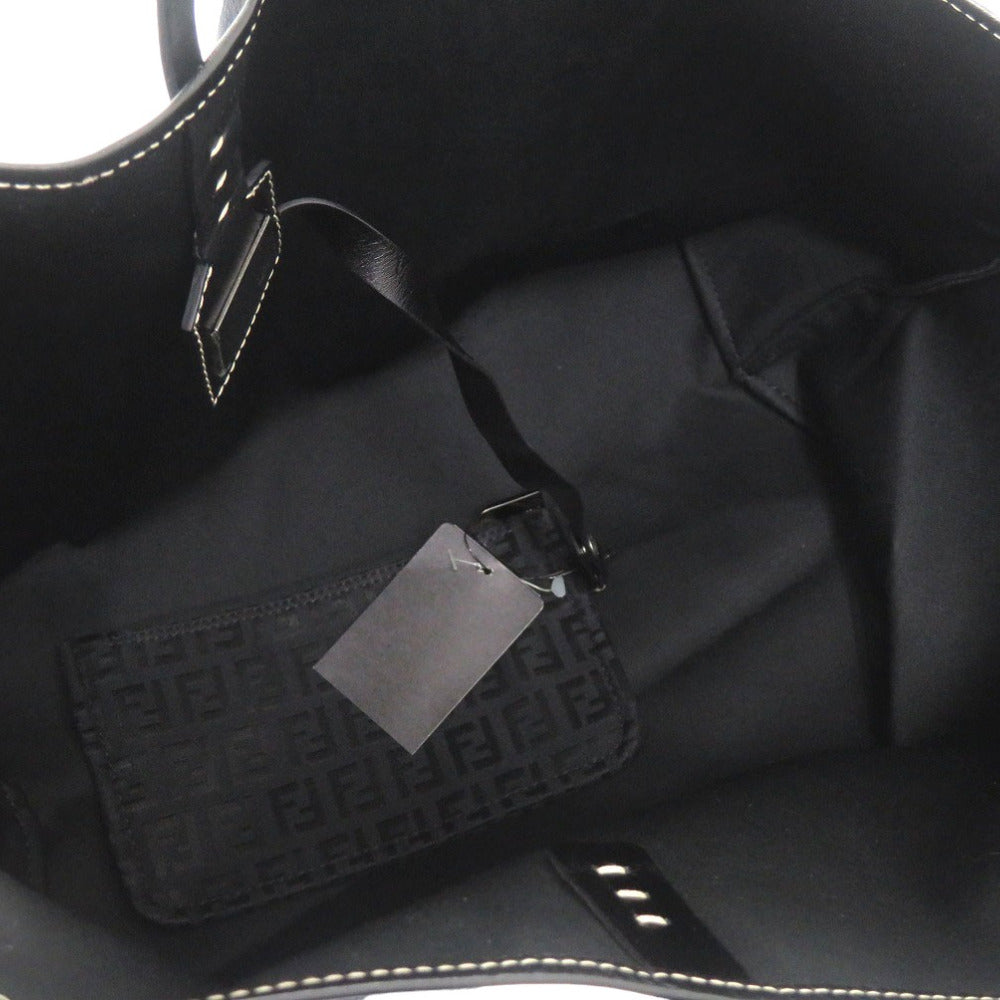 Fendi Tote Bag Canvas Black Zucchino