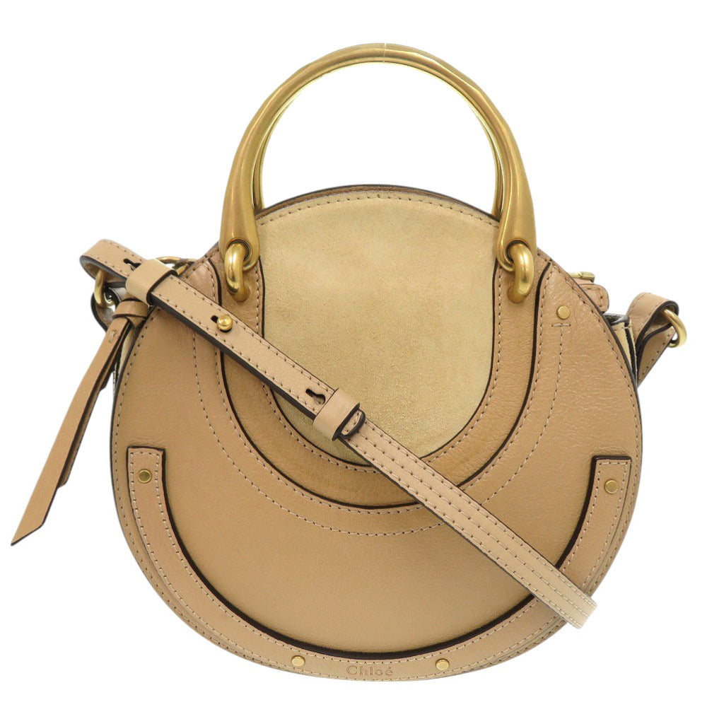 Chloe Shoulder Bag 3 S1331 Hgp Suede, Leather Beige Pixy