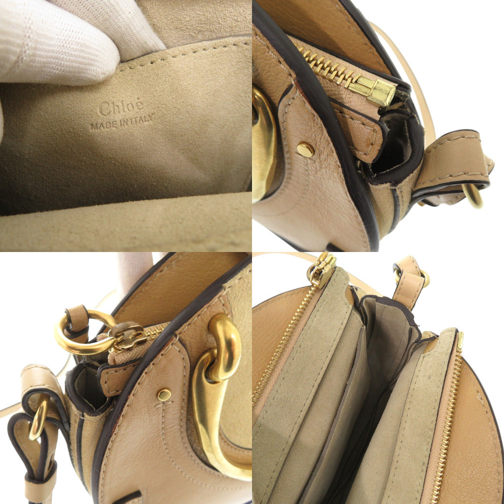 Chloe Shoulder Bag 3 S1331 Hgp Suede, Leather Beige Pixy