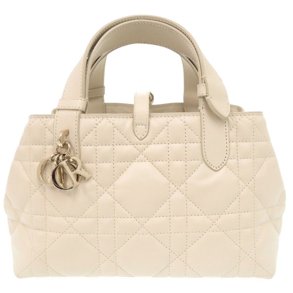 Christian Dior Handbag M2822 Oshj Calfskin Ivory Toujours Small Macrocannage