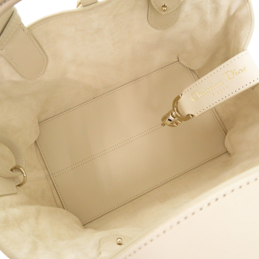 Christian Dior Handbag M2822 Oshj Calfskin Ivory Toujours Small Macrocannage