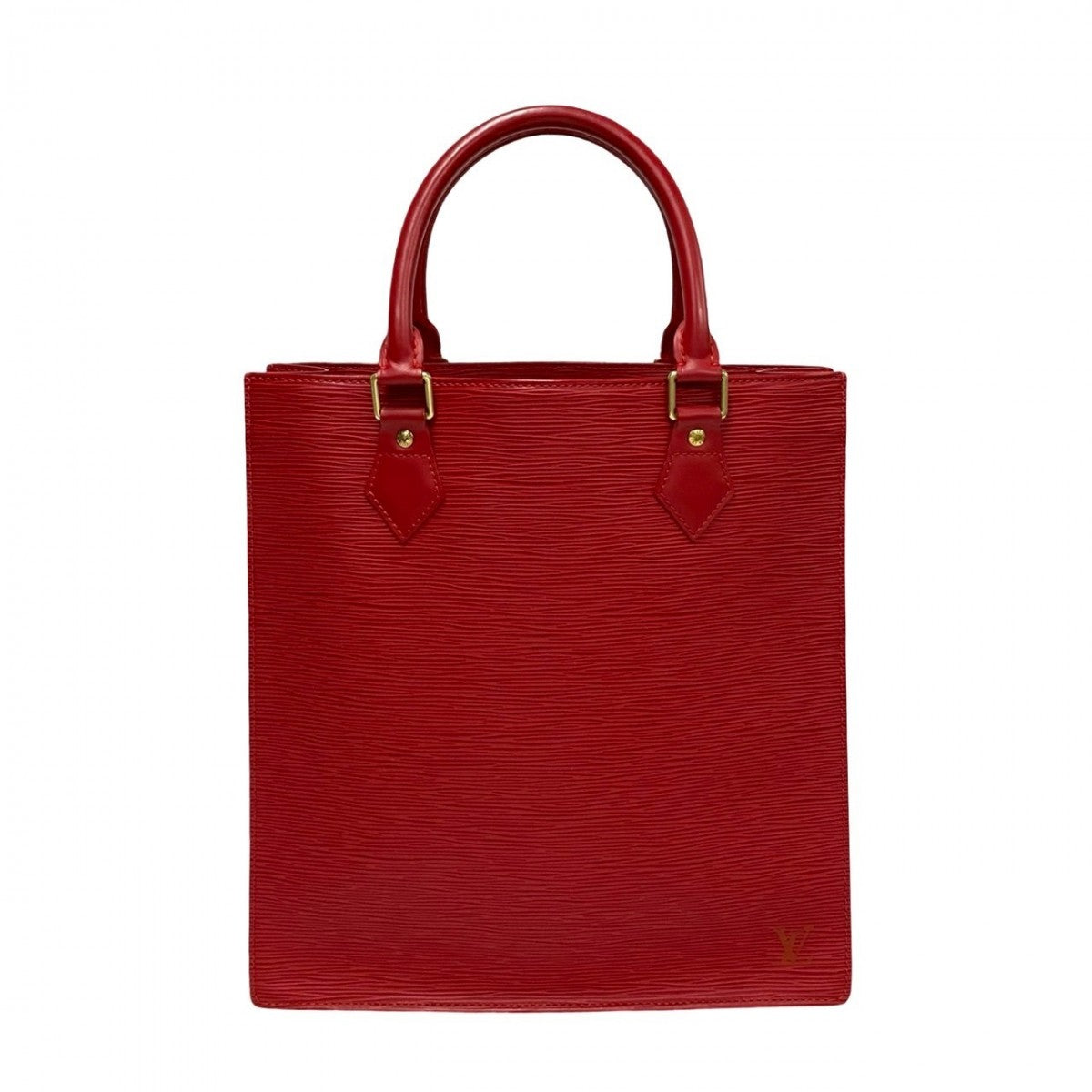 Louis Vuitton Tote Bag Leather Red Epi Sac Plat