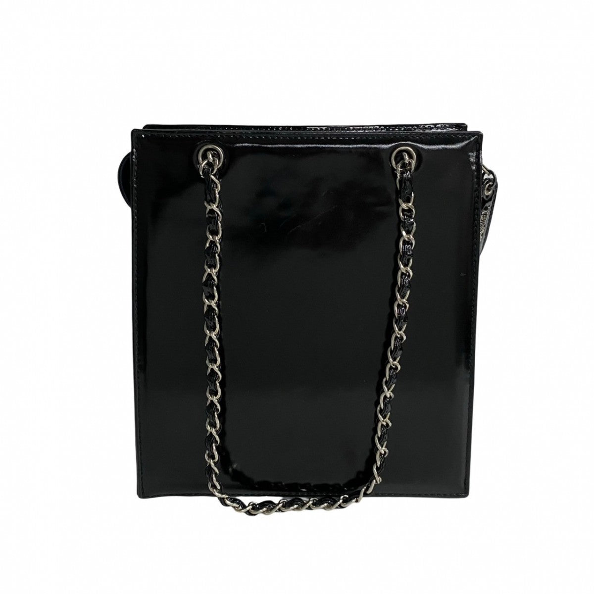 Chanel Shoulder Bag Patent Leather Black