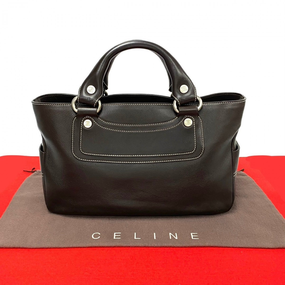 Celine Handbag Leather Brown Boogie Bag