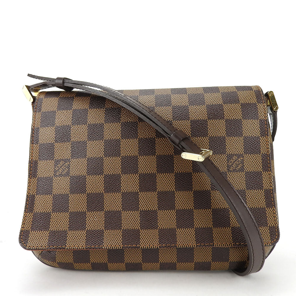 Louis Vuitton Shoulder Bag N51255 Damier Brown Musette Tango Women Used Authentic