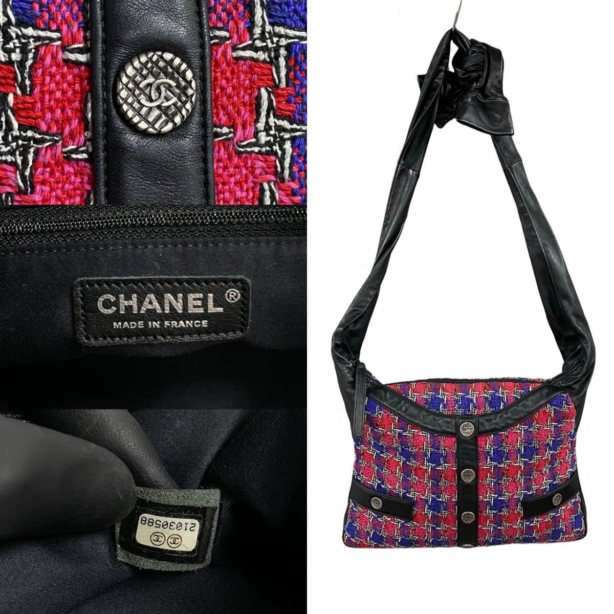 Chanel Shoulder Bag Tweed Pink Girl Chanel