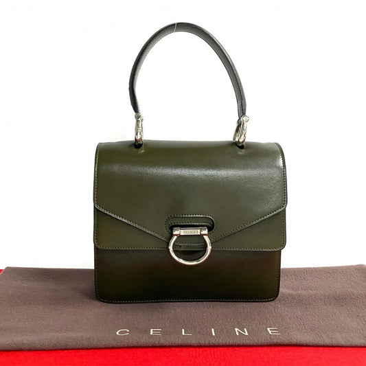 Celine Handbag Calfskin Khaki