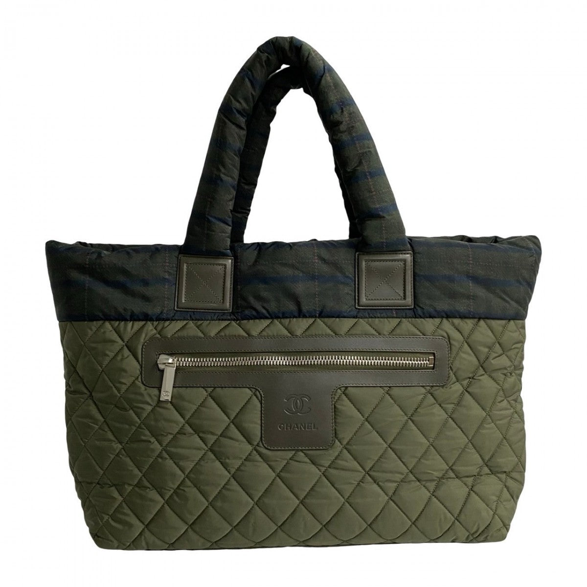 Chanel Tote Bag Nylon Khaki Cococoon